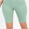 High-Waist Bike Shorts – Knee-Length Stretch