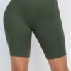 High-Waist Bike Shorts – Knee-Length Stretch