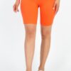 High-Waist Bike Shorts – Knee-Length Stretch