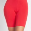 High-Waist Bike Shorts – Knee-Length Stretch