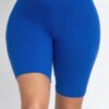 High-Waist Bike Shorts – Knee-Length Stretch