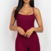Ribbed Bodycon Romper – Scoop Neck & Spaghetti Straps