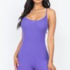 Ribbed Bodycon Romper – Scoop Neck & Spaghetti Straps