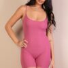 Ribbed Bodycon Romper – Scoop Neck & Spaghetti Straps