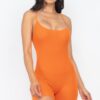 Ribbed Bodycon Romper – Scoop Neck & Spaghetti Straps