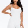 Ribbed Bodycon Romper – Scoop Neck & Spaghetti Straps