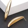 Curved Vintage Stud Earrings with Gold-Dipped Post