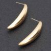 Curved Vintage Stud Earrings with Gold-Dipped Post