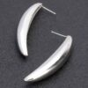 Curved Vintage Stud Earrings with Gold-Dipped Post