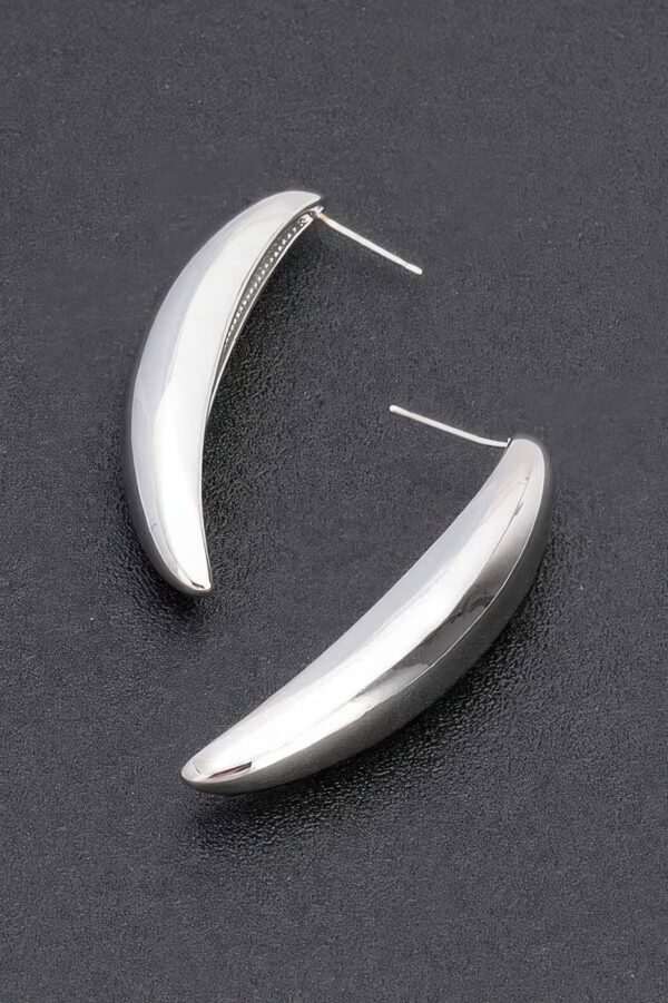 Curved Vintage Stud Earrings with Gold-Dipped Post