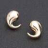 Curved Gold Vintage Stud Earrings – Gold-Dipped Post