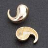 Curved Gold Vintage Stud Earrings – Gold-Dipped Post