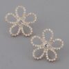 Rhinestone Flower Stud Earrings – Twilight Petals Sparkle