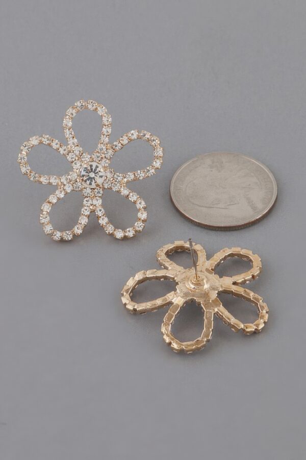 Rhinestone Flower Stud Earrings – Twilight Petals Sparkle
