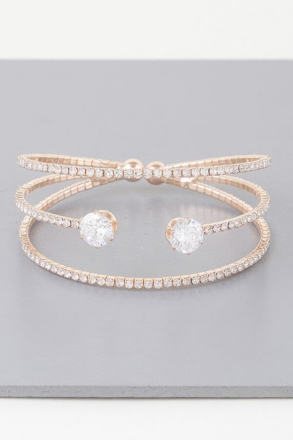Dazzling Elegance Bracelet – Diamond Accent, Polished Finish