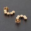 Metal Bead Stud Earrings – Polished Ball Detail
