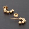Metal Bead Stud Earrings – Polished Ball Detail
