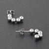 Metal Bead Stud Earrings – Polished Ball Detail