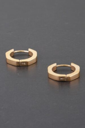 Polished Metal Hoop Earrings – 0.8 inch Classic Hoops