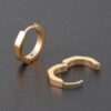 Polished Metal Hoop Earrings – 0.8 inch Classic Hoops