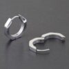 Polished Metal Hoop Earrings – 0.8 inch Classic Hoops