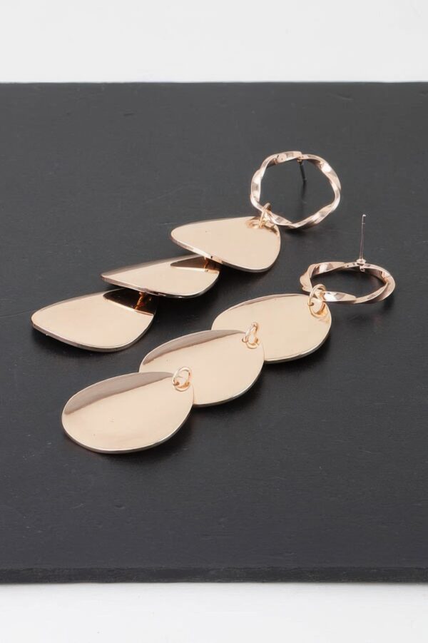 Radiant Circles Drop Earrings – Cascading Hoop Silhouette