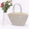 Faux Straw Sunshine Tote – Basket-Style Beach Bag