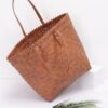 Braided PVC Tote Bag – Rustic Woven Design