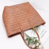 Braided PVC Tote Bag – Rustic Woven Design