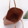 Braided PVC Tote Bag – Rustic Woven Design