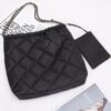 Quilted Chain Shoulder Bag with Detachable Mini Bag