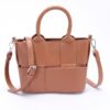 Faux Leather Tote – Polished Finish, Compact Carryall