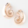Gold-Tone Conch Shell Swirl Statement Earrings