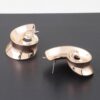 Gold-Tone Conch Shell Swirl Statement Earrings