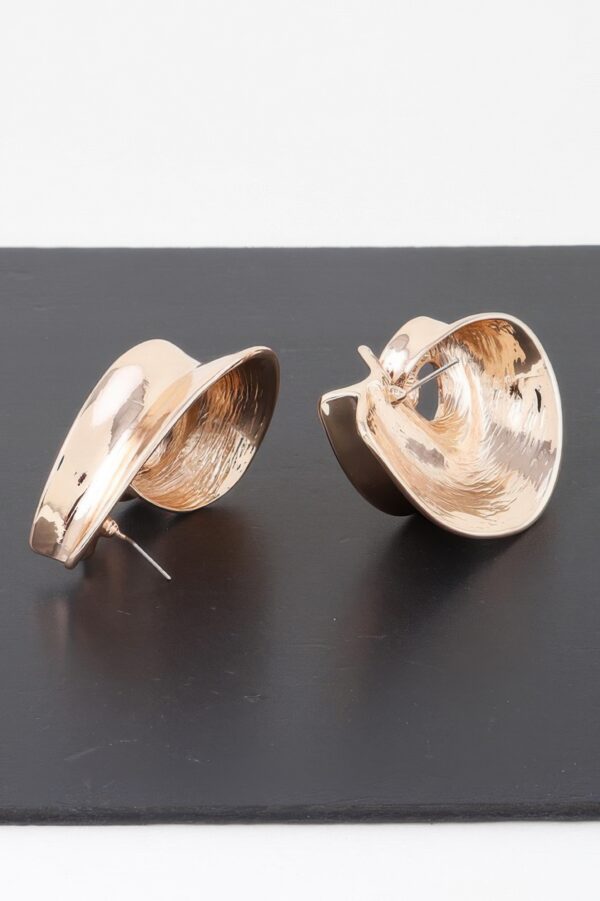 Gold-Tone Conch Shell Swirl Statement Earrings