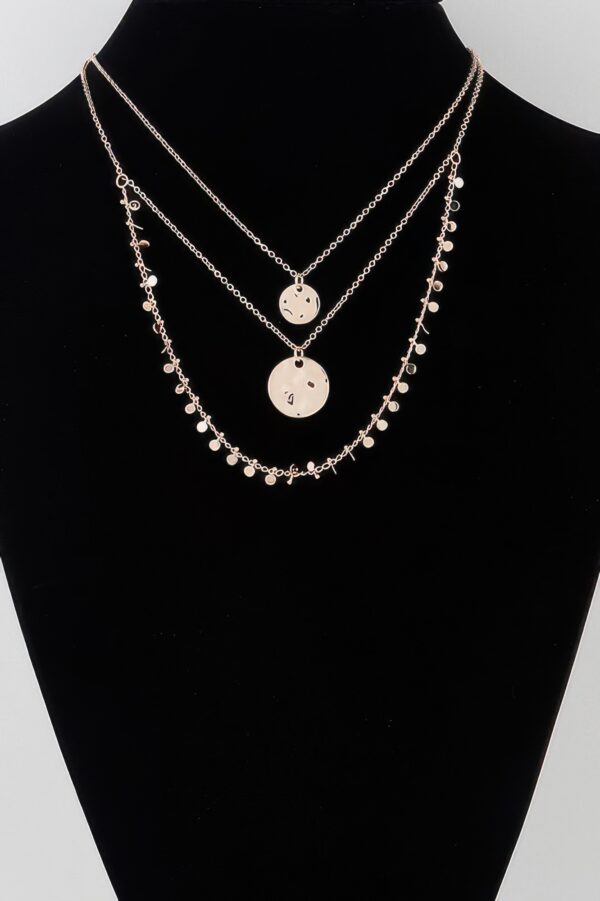 Triple Disc Charm Necklace – Gold-Tone Chain
