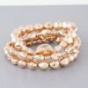 Multi-Stone Beaded Bracelet – Polished Finish