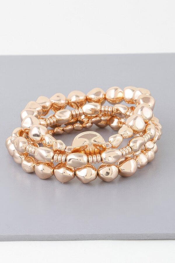 Multi-Stone Beaded Bracelet – Polished Finish
