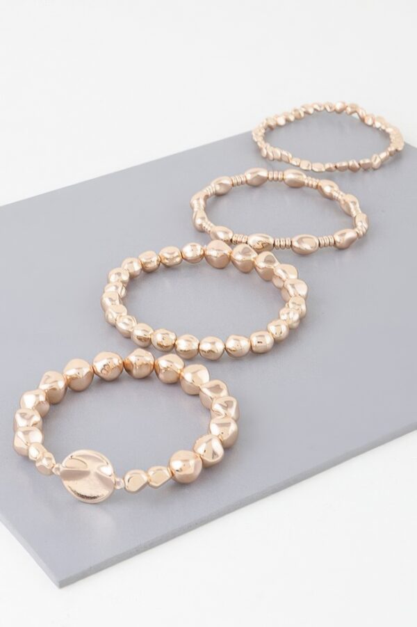 Multi-Stone Beaded Bracelet – Polished Finish