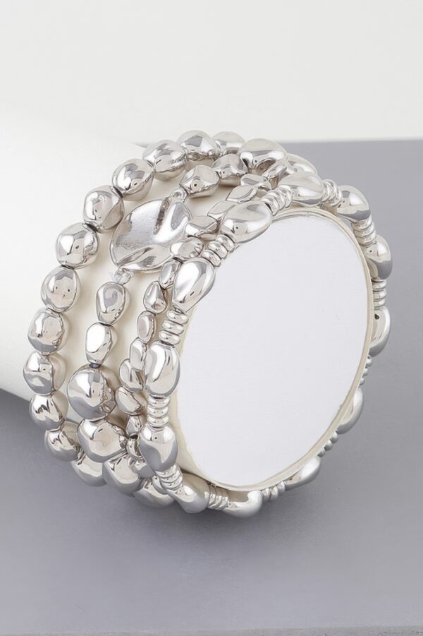 Multi-Stone Beaded Bracelet – Polished Finish