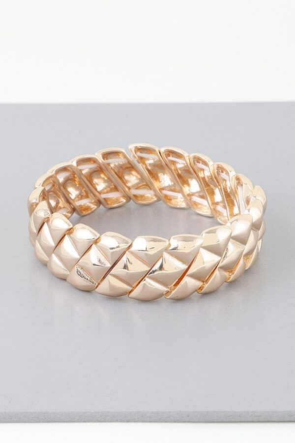 Diamond Scale Cuff Bracelet – Polished Scale Texture