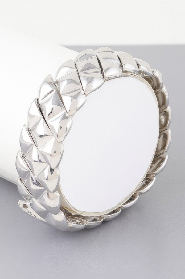 Diamond Scale Cuff Bracelet – Polished Scale Texture