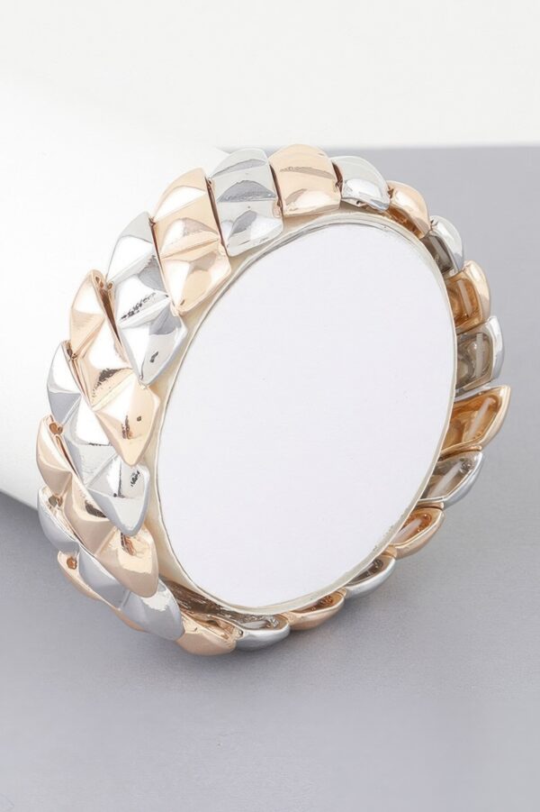 Diamond Scale Cuff Bracelet – Polished Scale Texture