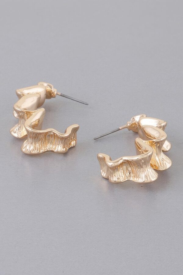 Ripple Down Dangle Earrings – Fluid Ripple Silhouette