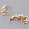 Ripple Down Dangle Earrings – Fluid Ripple Silhouette