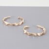 Wavy Accent Hoop Earrings – Fluid Wave Hoop Design