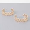 Triple Box Chain Hoop Earrings – Polished Layered Hoops
