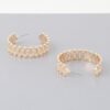 Triple Box Chain Hoop Earrings – Polished Layered Hoops