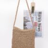 Handmade Faux Straw Big Flower Crossbody Bag