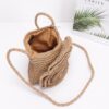 Handmade Faux Straw Big Flower Crossbody Bag